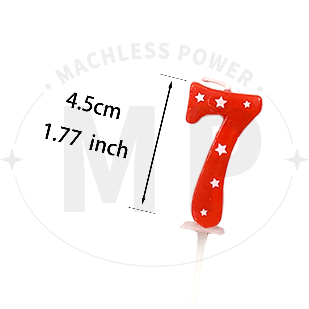 4.5cm vermelho azul número est - Japanese Candle Wax avaliação e preço