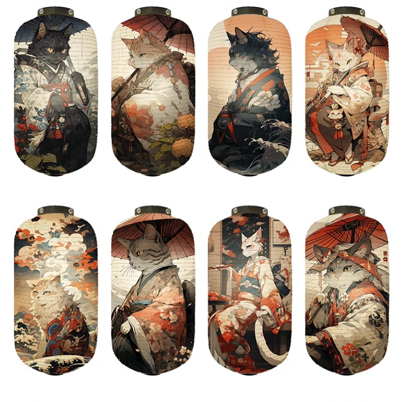 Japonês quimono samurai gato a - Japanese Lantern Paper avaliação e preço